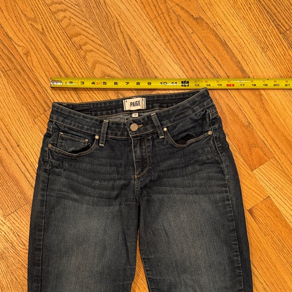 PAIGE Women's Dark Wash Skinny Jeans - Picture 3 of 11